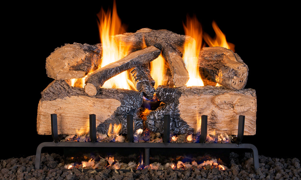 Real Fyre Charred Angel Split Oak Vented Gas Log Set