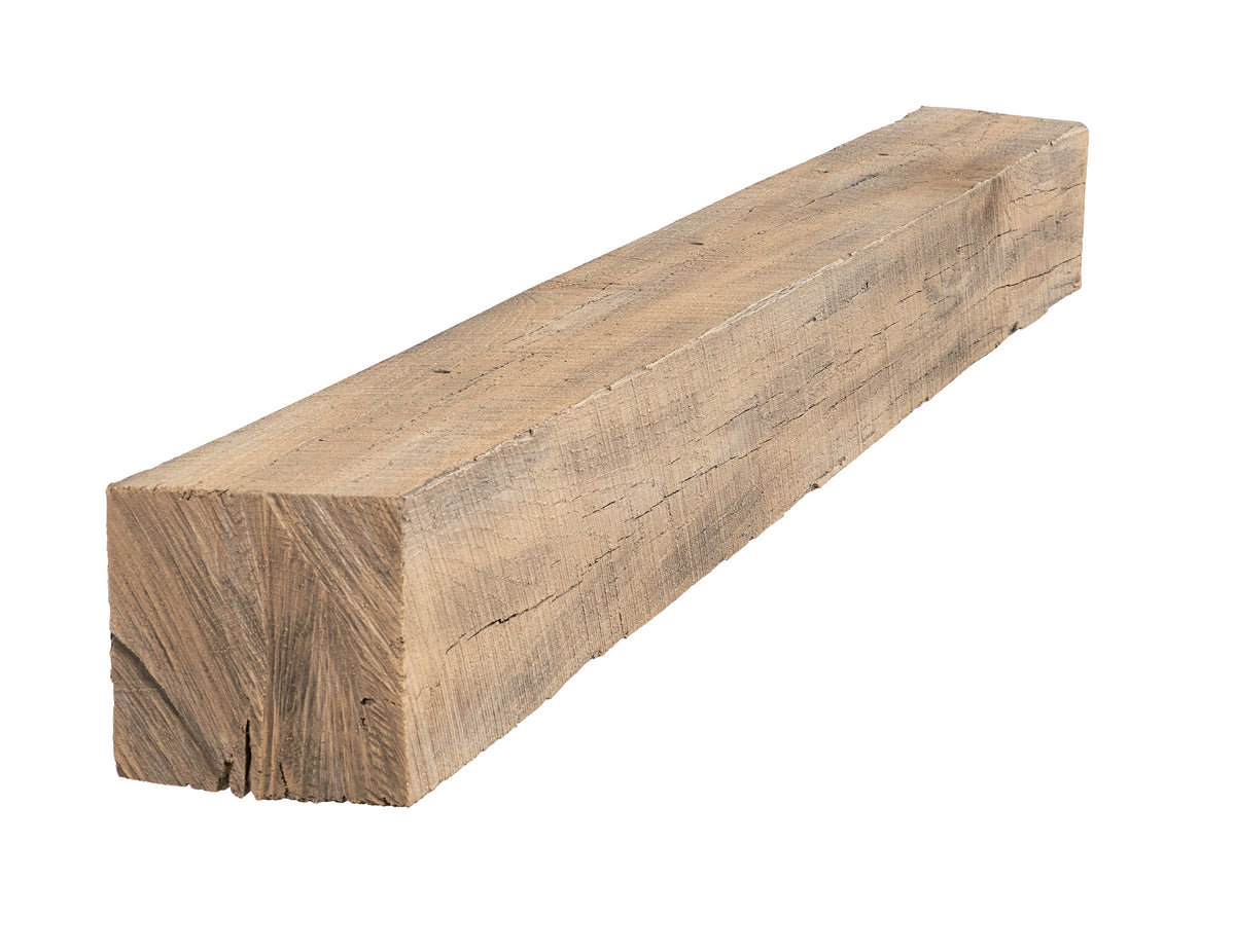 New River Weathered Beam Non-Combustible Mantel Shelf WHEAT Finish