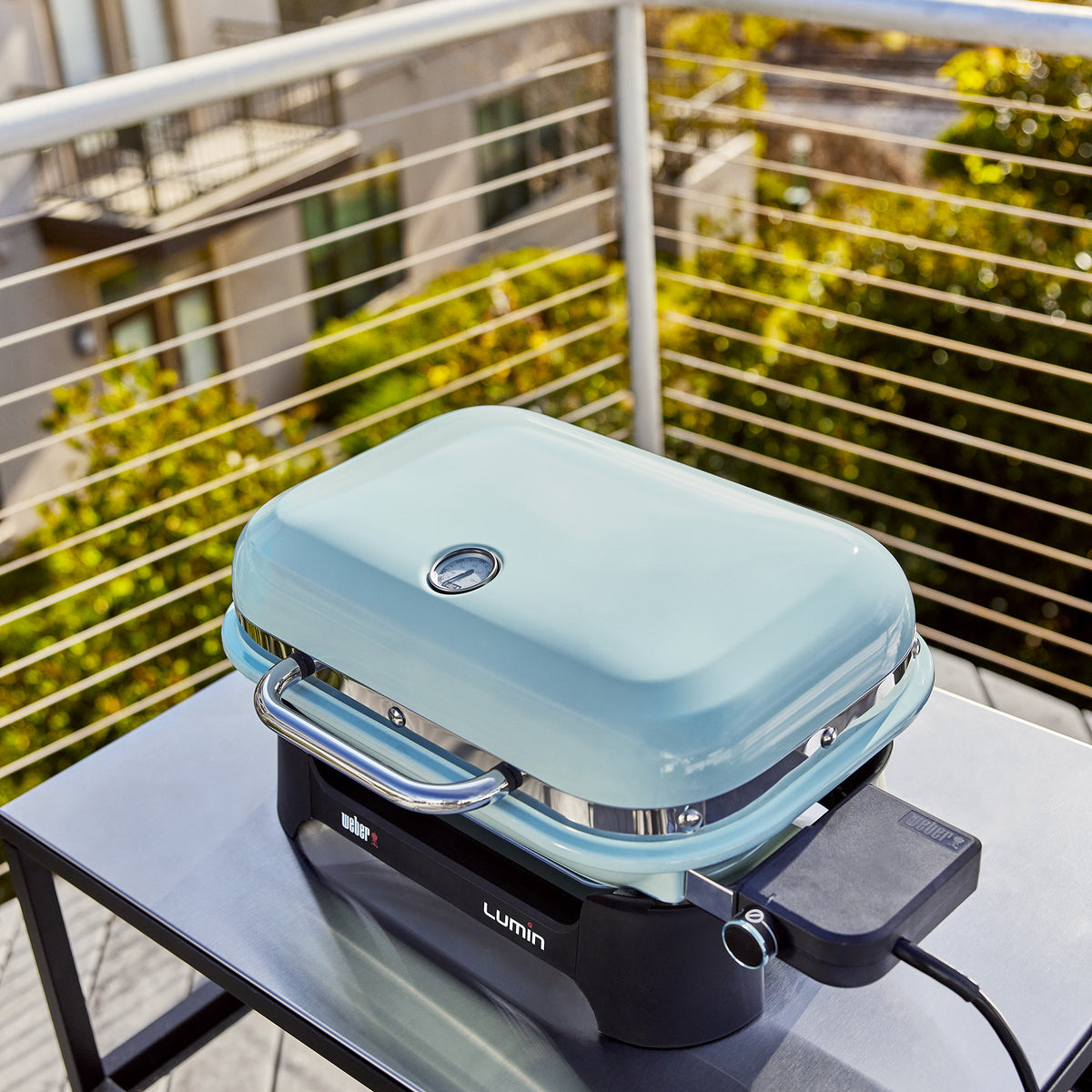Lumin Compact Electric Grill - Ice Blue