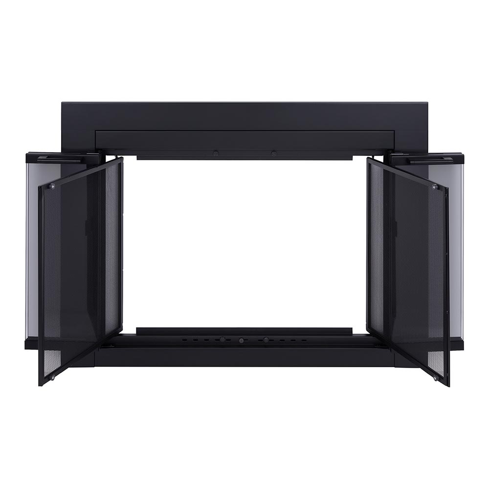 Ardmore Flat Black Masonry Fireplace Door | Standard Sizes | Sleek, Modern & Durable Design