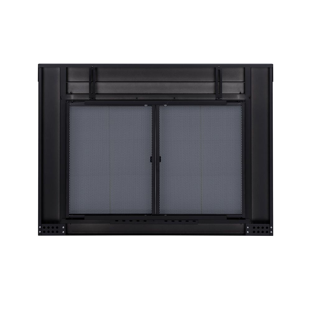 Ardmore Flat Black Masonry Fireplace Door | Standard Sizes | Sleek, Modern & Durable Design