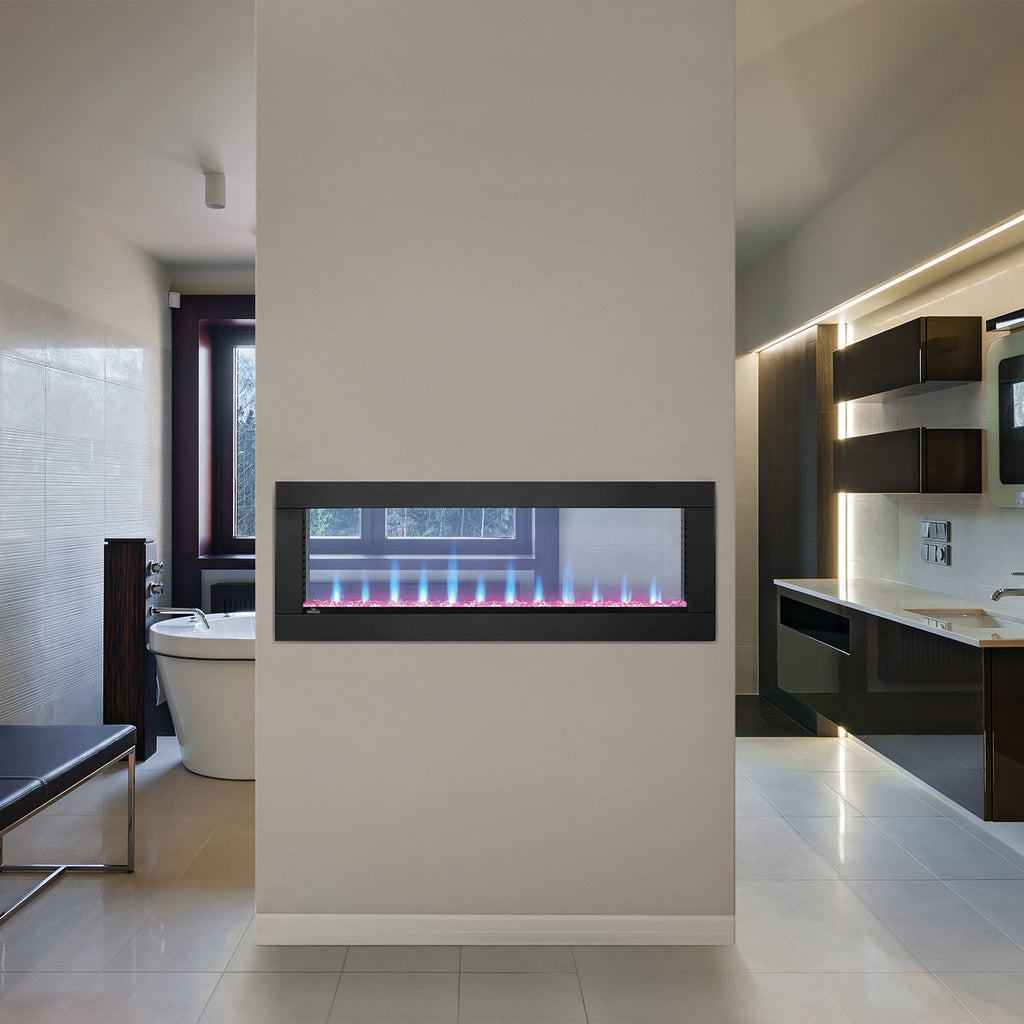 Clearion™ Elite 60 See Through Built-in Electric Fireplace