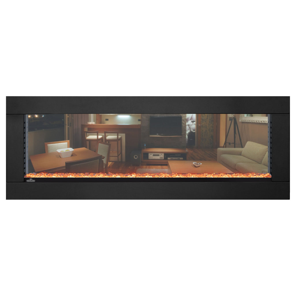 Clearion™ Elite 60 See Through Built-in Electric Fireplace