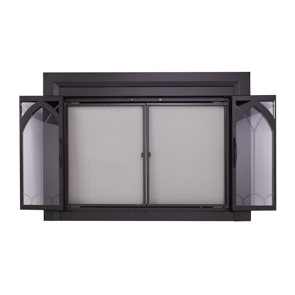 Colt Flat Black Masonry Fireplace Door | Standard Sizes