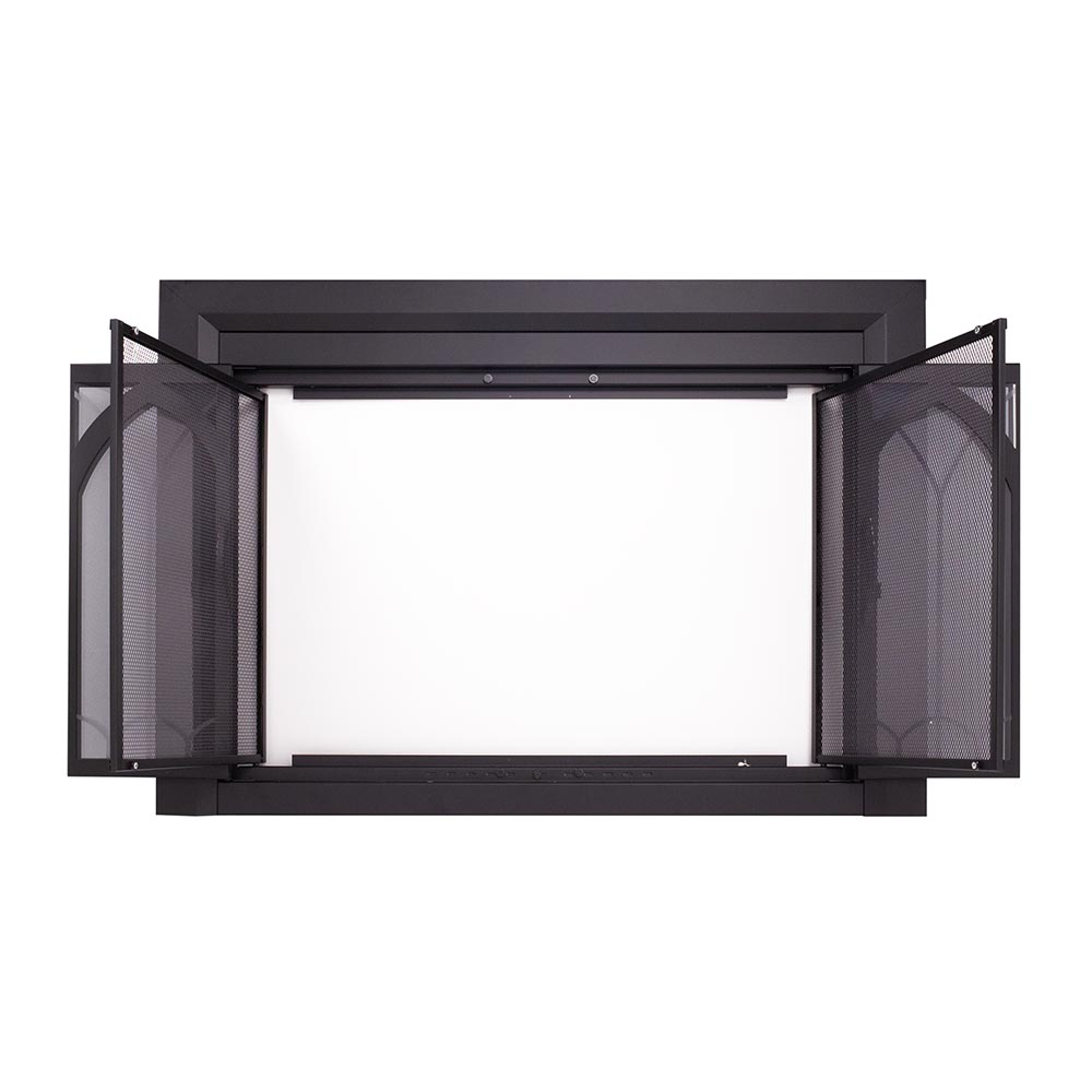 Colt Flat Black Masonry Fireplace Door | Standard Sizes