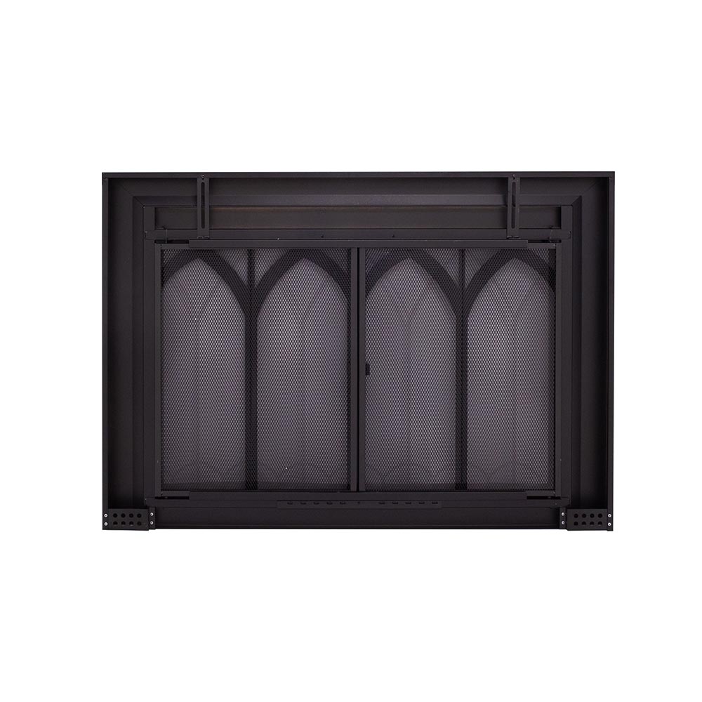 Colt Flat Black Masonry Fireplace Door | Standard Sizes