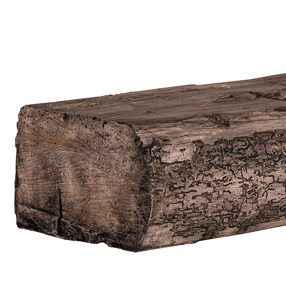 Cumberland Live Edge Non-Combustible Mantel Shelf RIVER ROCK Finish