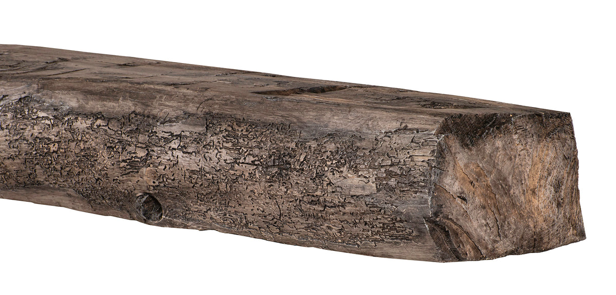 Cumberland Live Edge Non-Combustible Mantel Shelf RIVER ROCK Finish