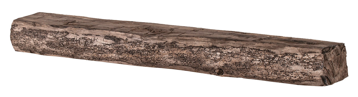 Cumberland Live Edge Non-Combustible Mantel Shelf RIVER ROCK Finish