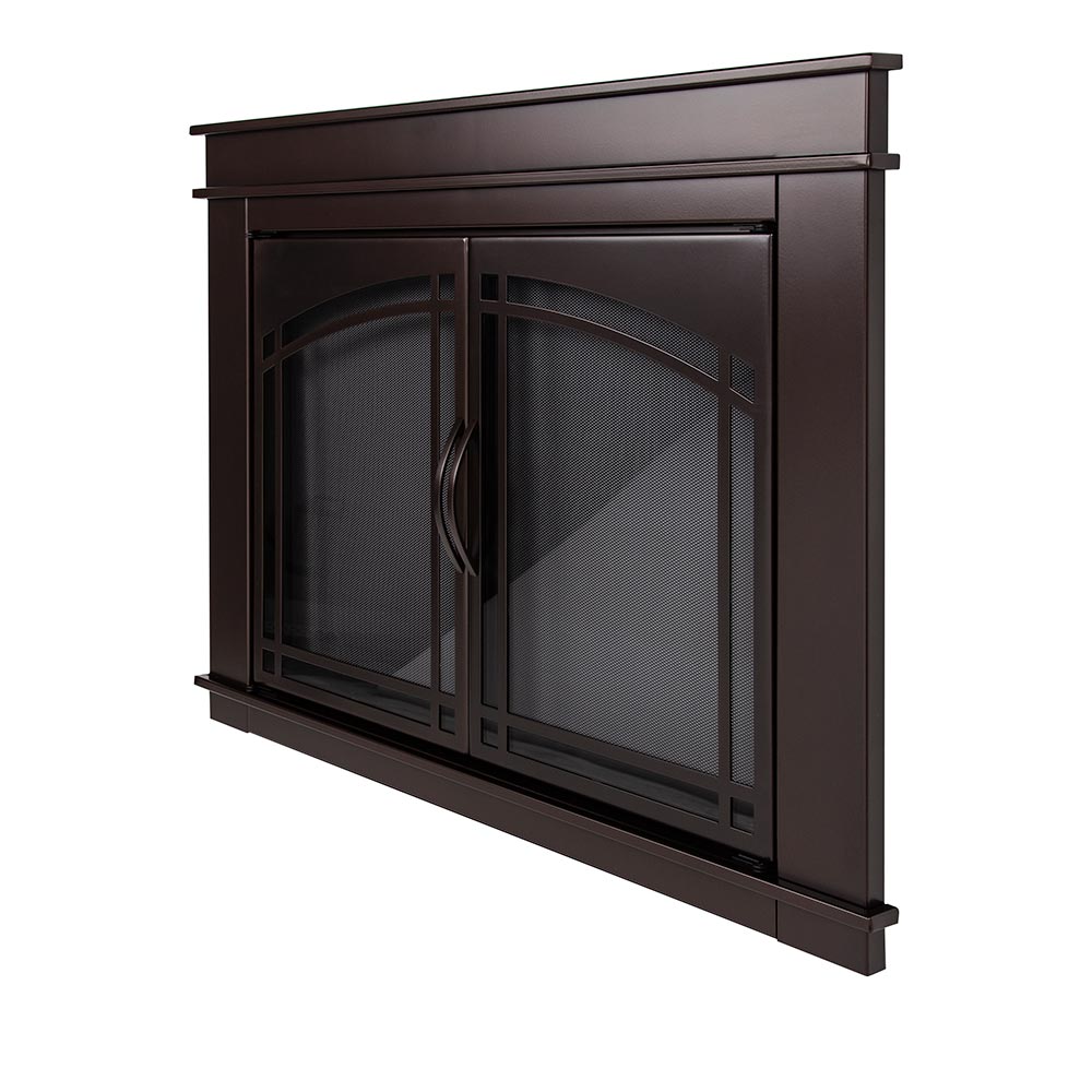 Farnsworth Oil Rubbed Bronze Masonry Fireplace Door | Standard Sizes