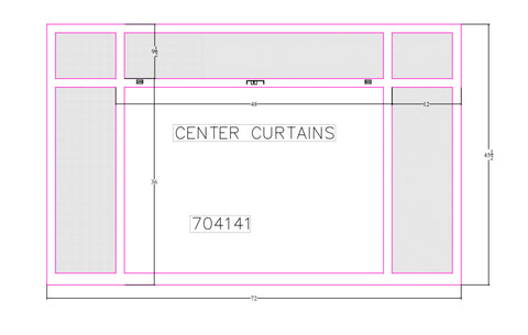 Custom Fireplace Screen - CAD drawing.