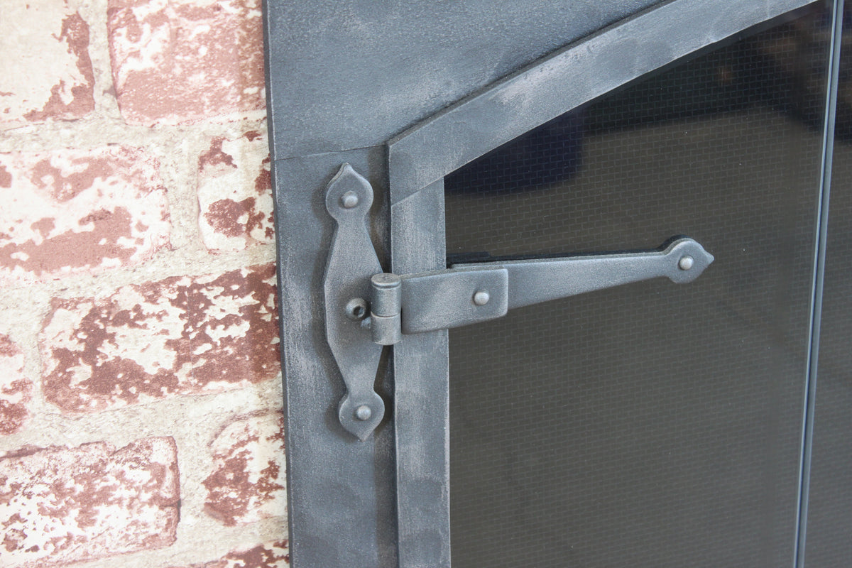 Forged Iron - Masonry and Prefab Fireplace Glass Doors