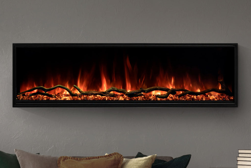Modern Flames Landscape Pro Slim 96-Inch Built In Wall Mount Electric Fireplace