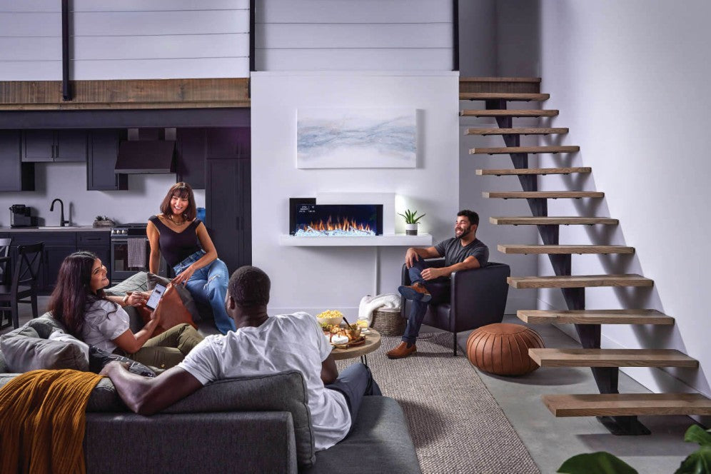 Stylus™ Cara Elite Connected Wall Hanging Electric Fireplace - Model NEFP32-5019W-IOT