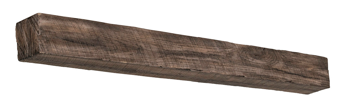 New River Weathered Beam Non-Combustible Mantel Shelf RIVER ROCK Finish