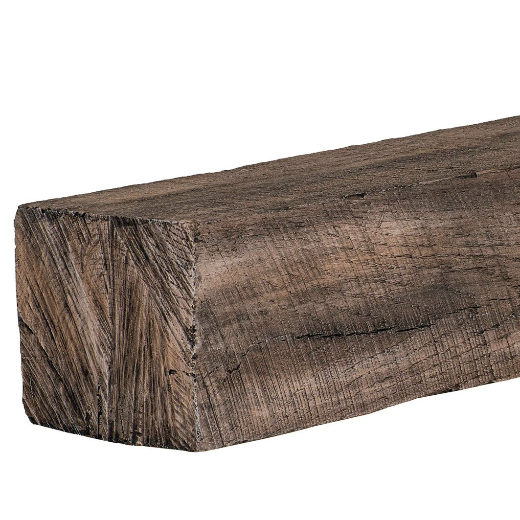 New River Weathered Beam Non-Combustible Mantel Shelf RIVER ROCK Finish