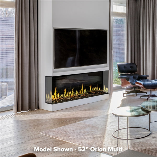 Modern Flames Orion Multi 76-Inch Three-Sided Electric Fireplace with Allwood Wall System - Model OR76-MULTI