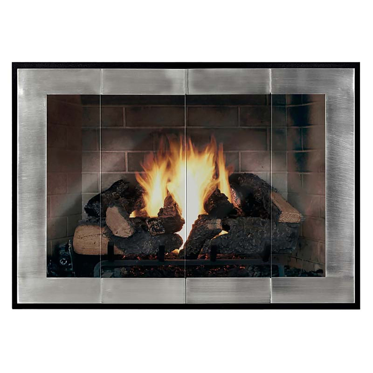 Original Moderne - Single Panel Fireplace Glass Doors