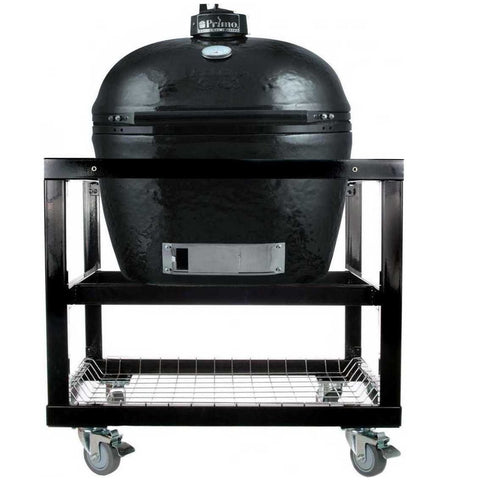 Primo Oval XL 400 Ceramic Kamado Grill On Cart With Stainless Steel Grates