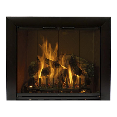 Reflection Flat Black Masonry Fireplace Door | Standard Sizes