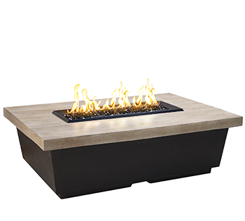 Silver Pine Contempo Rectangle Firetable