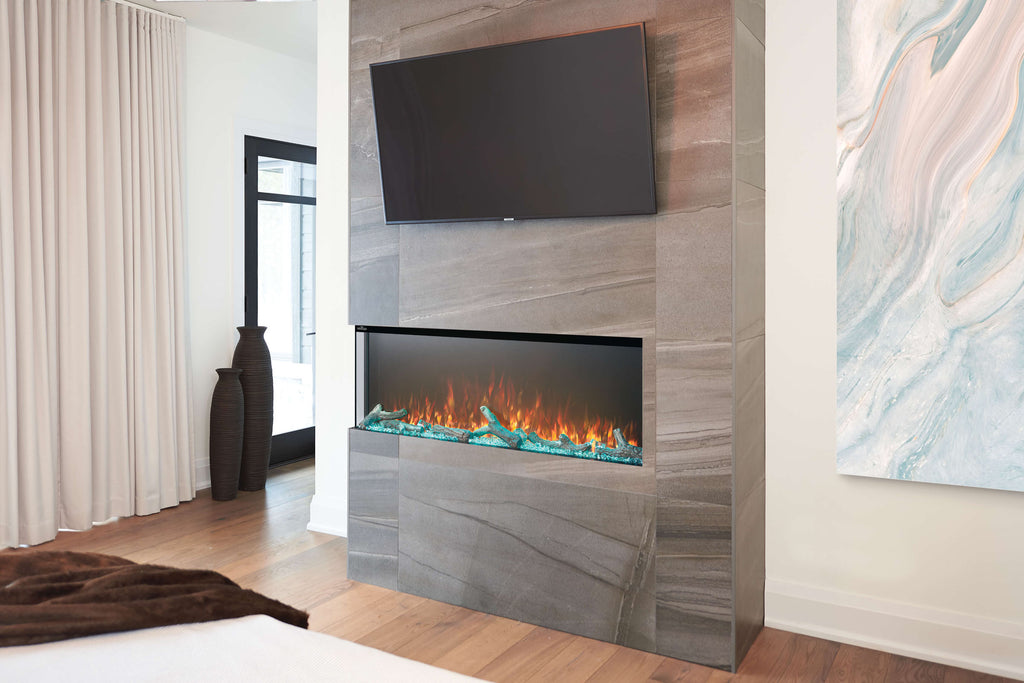 Trivista™ Primis 50 Three-sided Built-in Electric Fireplace - Model NEFB50H-3SV