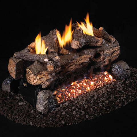 Real Fyre Evening Fyre Split See-Through Ventless Gas Logs-16  A