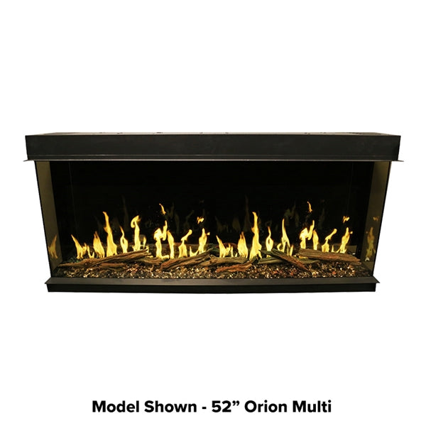 Modern Flames Orion Multi 76-Inch Three-Sided Electric Fireplace with Allwood Wall System - Model OR76-MULTI