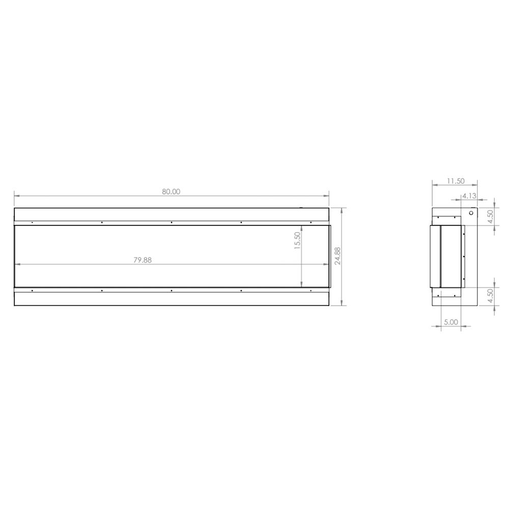 Modern Flames Landscape Pro Multi 96-inch 3-Sided / 2-Sided Built In Electric Fireplace - Model LPM-9616