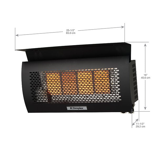 Dimplex Outdoor Wall-mounted Natural Gas Infrared Heater, 31,500 BTU - Model DGR32WNG