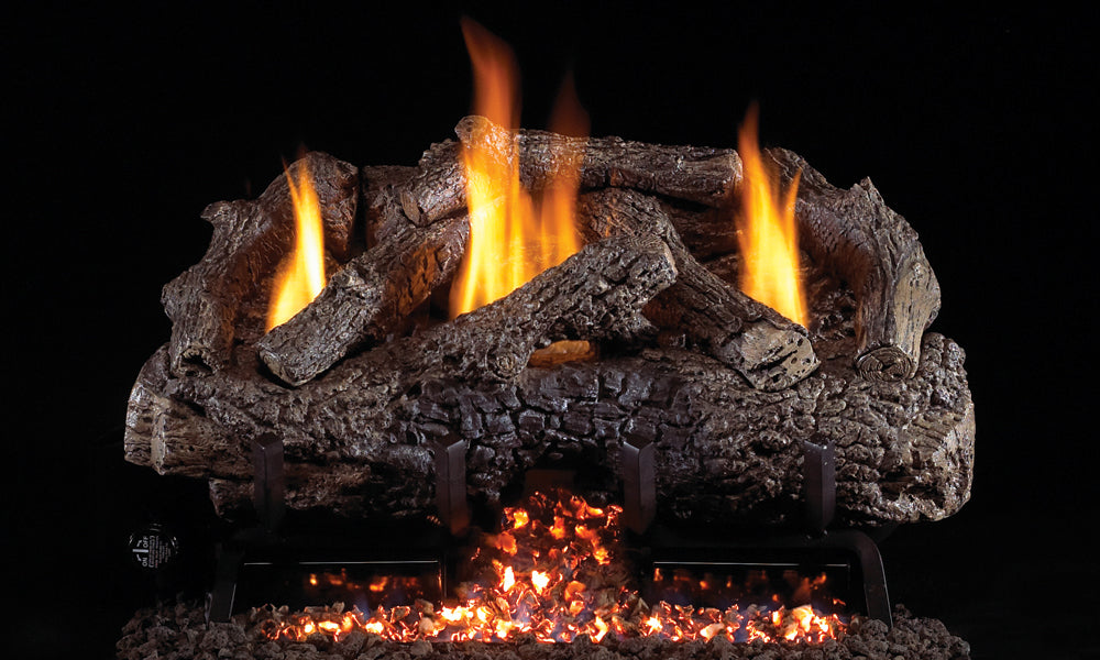 Peterson Real Fyre Charred Frontier Oak Ventless Gas Log Set