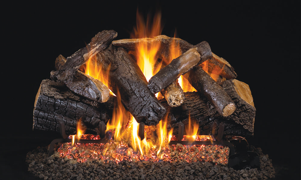 Peterson Real Fyre Charred Majestic Oak Vented Gas Log Set