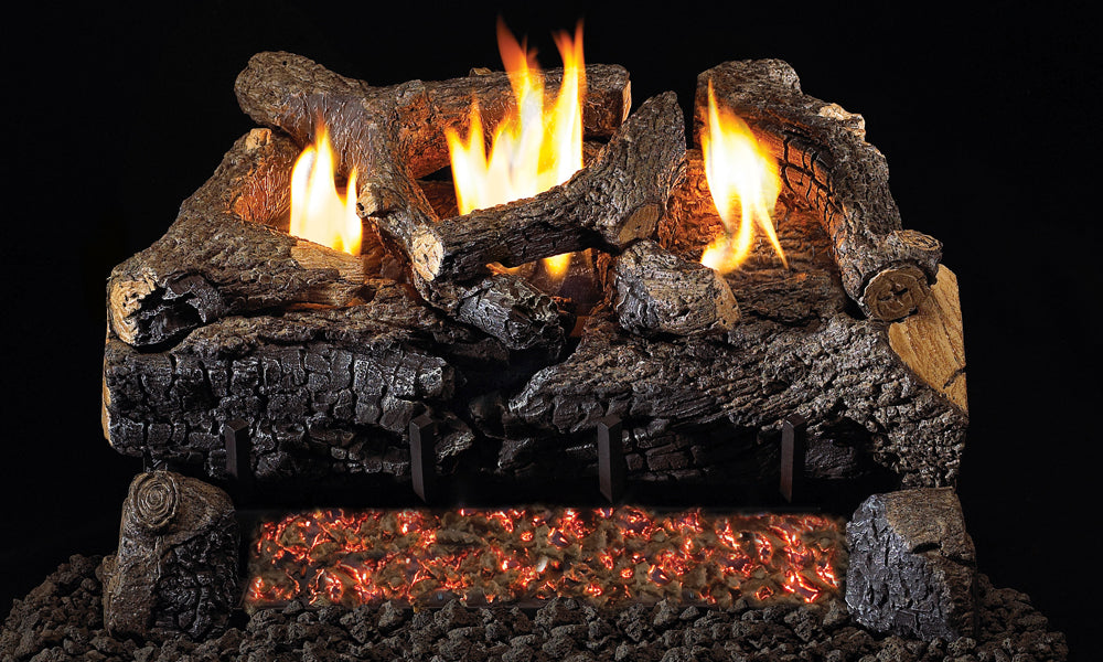 Real Fyre Evening Fyre Charred ST Ventless Gas Log Set