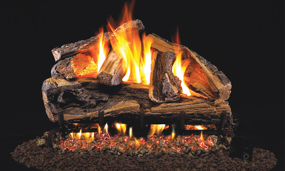 Peterson Real Fyre Rugged Split Oak Vented Gas Log Set