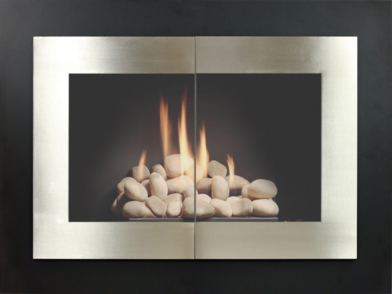 Manhattan - Single Panel Masonry and Prefab Fireplace Doors