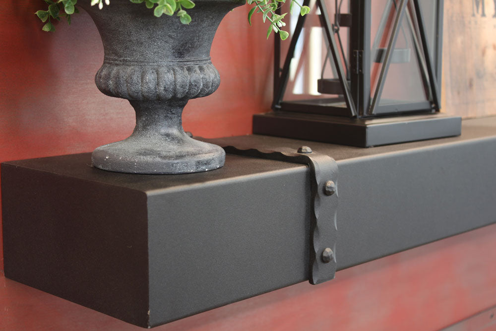 Custom Metal Floating Mantel Shelf: Non-Combustible, 25+ Finishes, Any Size