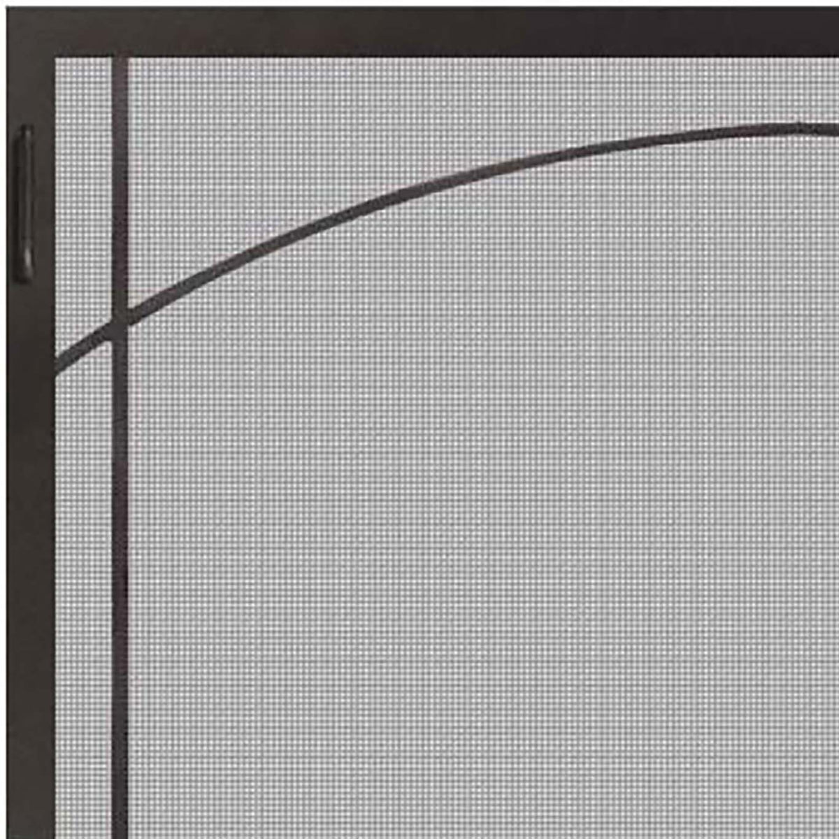 Steel Custom Single Panel Fireplace Screen - Carolina Sunrise Window Pane