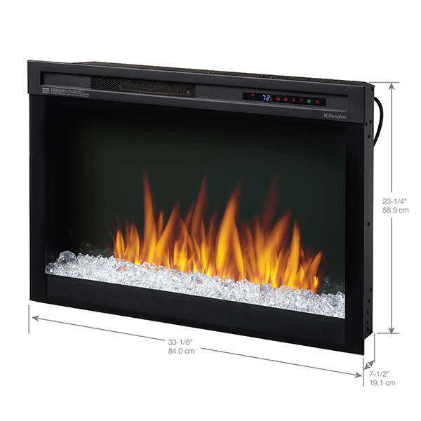 Dimplex 33" Multi-Fire XHD Plug-in Electric Firebox Glass Ember Bed - Model XHD33G