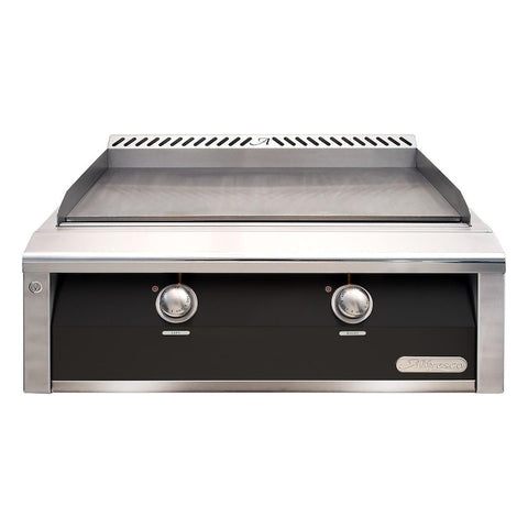 Alfresco 30-Inch Freestanding Natural Gas Griddle in Jet Black Gloss