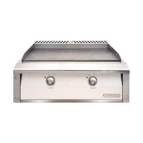 Alfresco 30-Inch Natural Gas Griddle in Signal White Matte