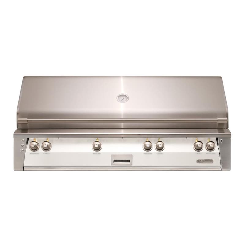 Alfresco ALXE 56-Inch Built-In Natural Gas All Grill With Sear Zone And Rotisserie in Signal White Gloss - ALXE-56BFG-NG-S9003