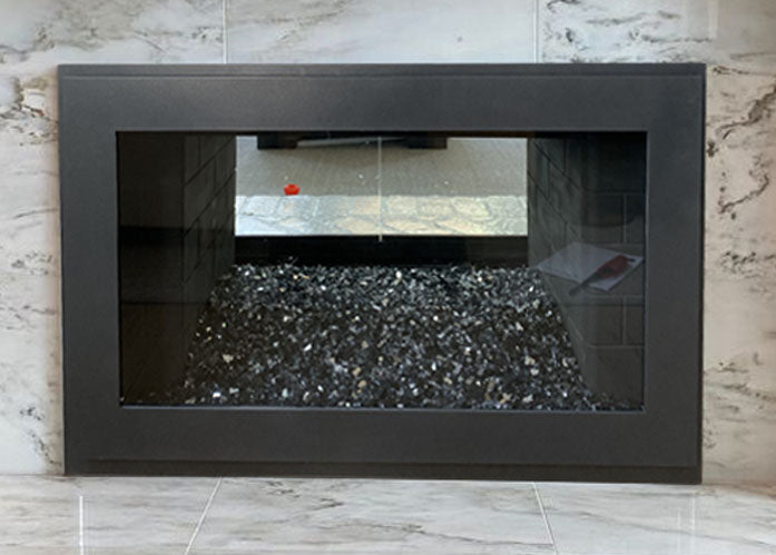 Steel Fireplace Single Panel Glass Door Masonry & Zero Clearance - Original Moderne - ExceptionalFire